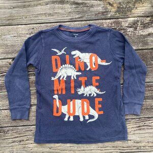 Carter’s “Dino-Mite Dude” Thermal Tee, Boys 6 – Long Sleeve